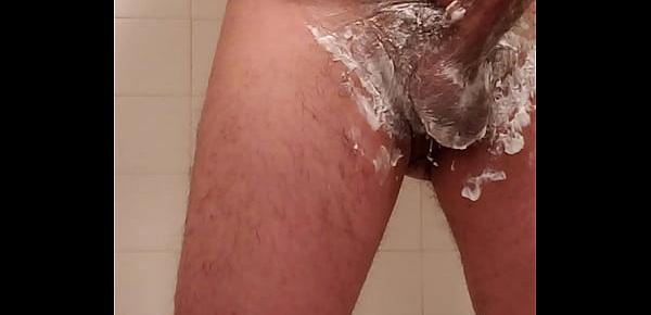  SHAVING MY UNCUT BMC (BIG MEXICAN COCK) and BUSTING a FAT NUT!!!!!!!!!!!!!!!!!